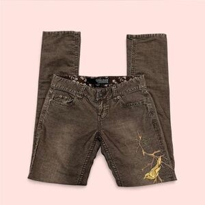 Guess Brown Embroidered Women's Jeans